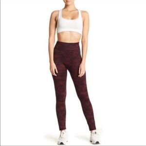 Spanx Look At Me Now High Rise Wine Camo Leggings